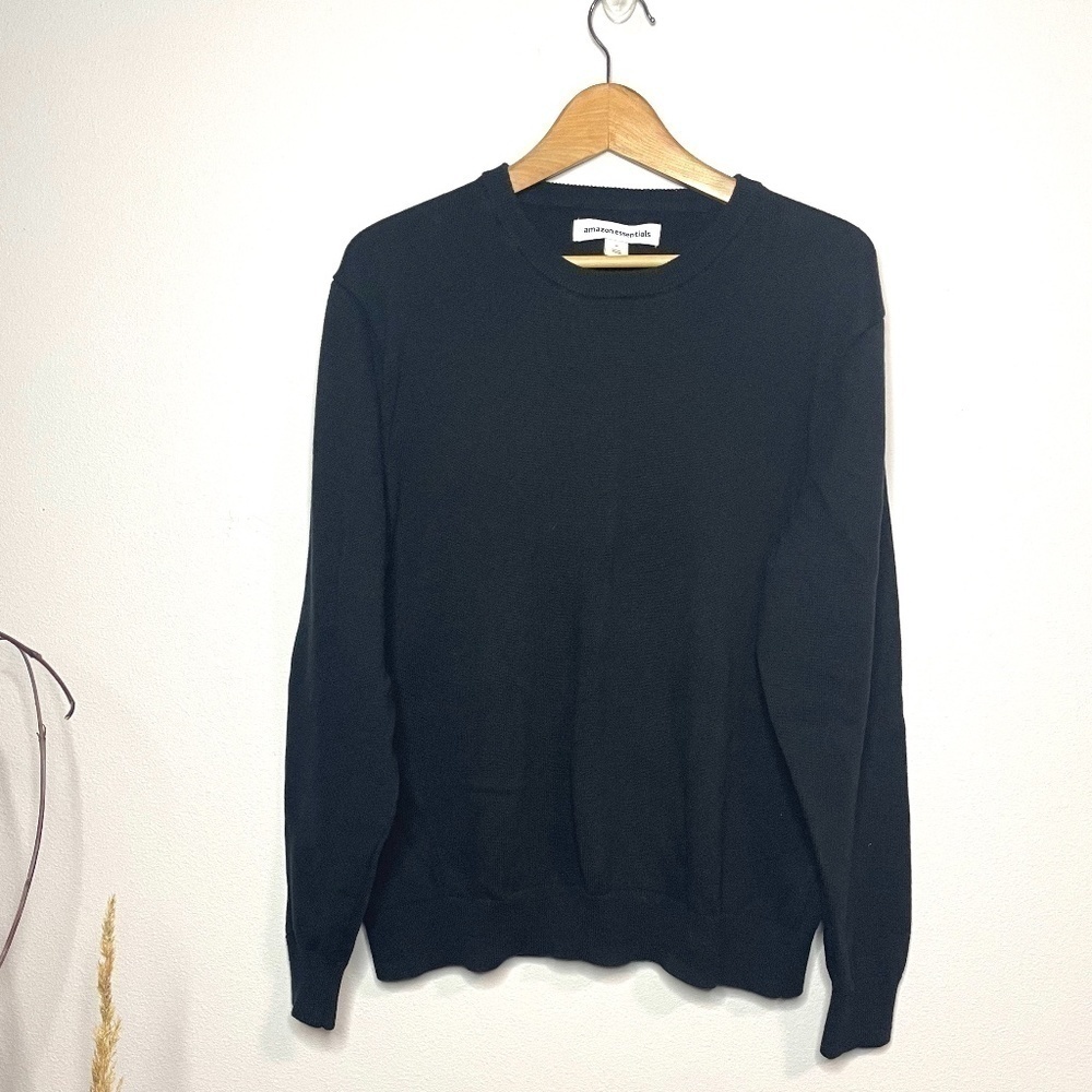 Amazon Essentials Black Men's Long Sleeve Sweater